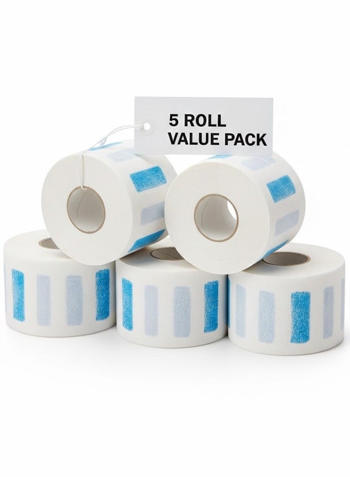 Globalstar Pack of 5 Disposable Neck Strips Rolls – Stretchy Neck Covering for Hairdressers and Barbers - Image 1